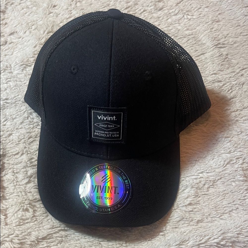 Vivint Black Cap with Mesh Design NEW